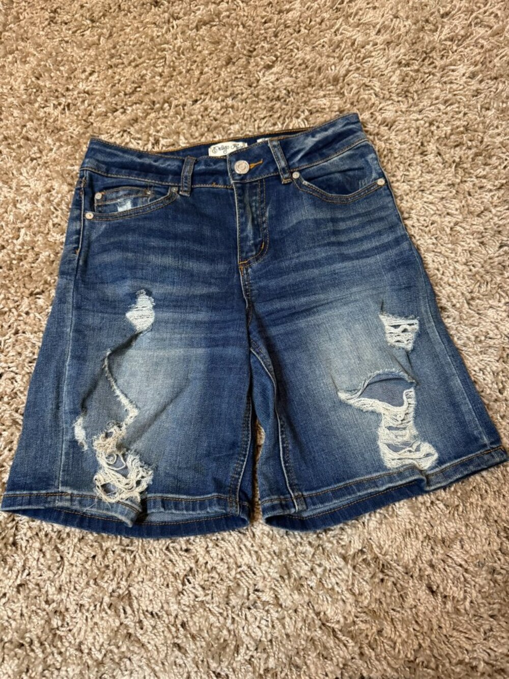 Indigo Rein Women's Distressed Denim Jean Shorts Size 3